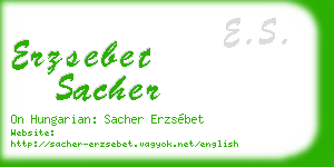 erzsebet sacher business card